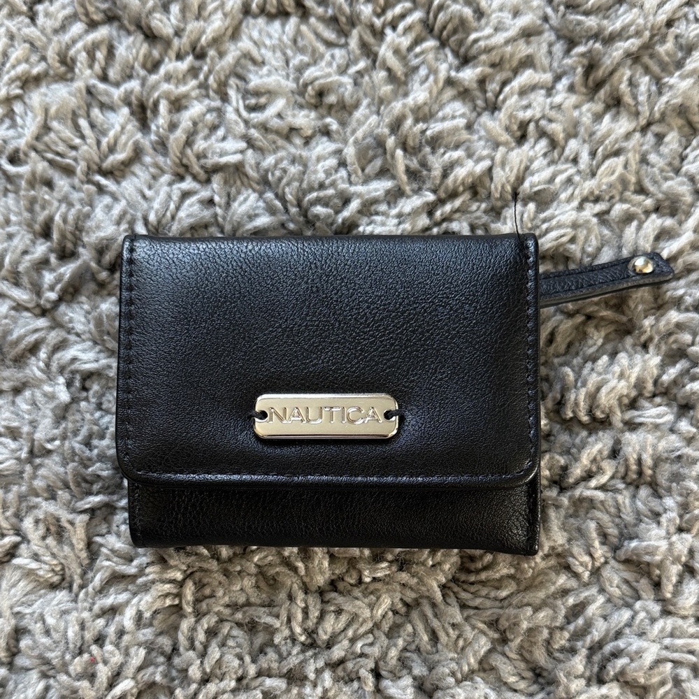 Nautica Black Tri-Fold Wallet